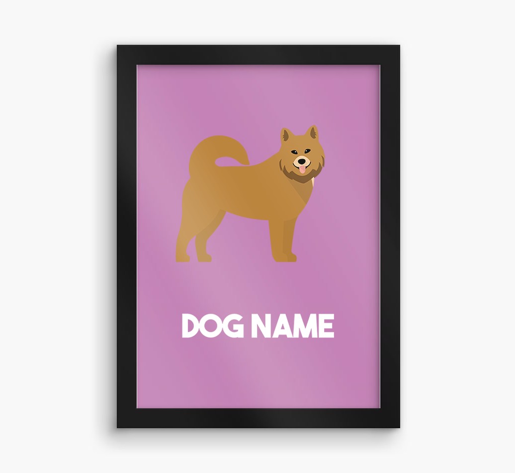 Dog Name & Profile: Personalised {breedFullName} Framed Print