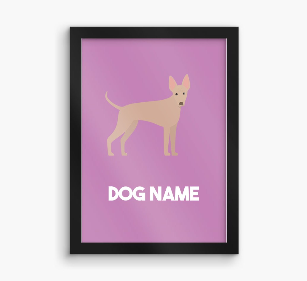 Dog Name & Profile: Personalized {breedFullName} Framed Print