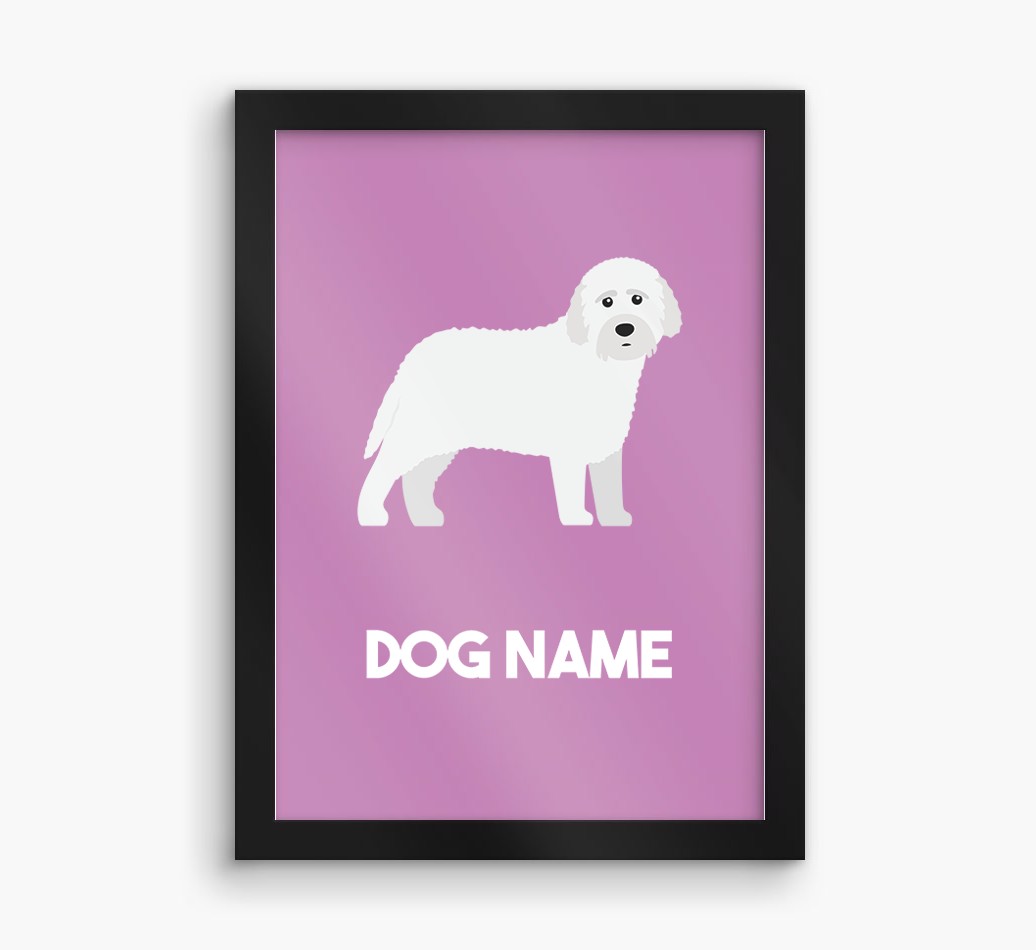 Dog Name & Profile: Personalised {breedFullName} Framed Print