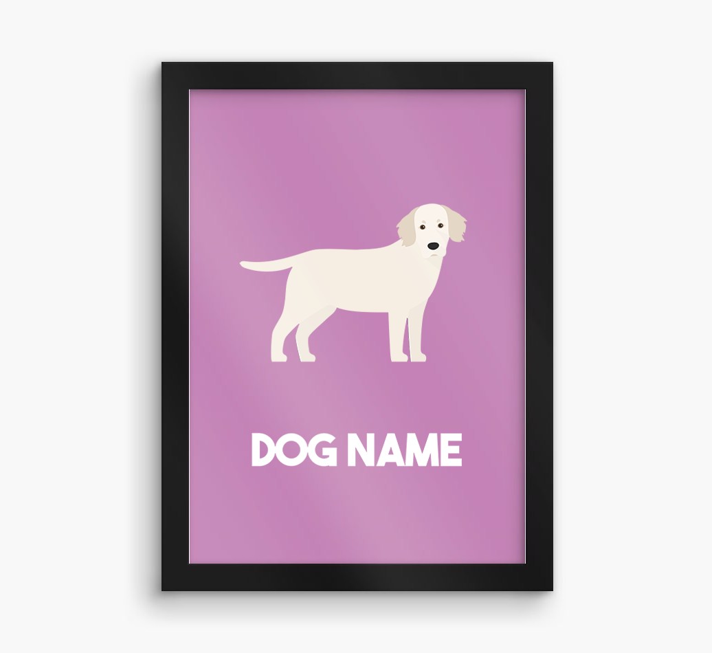 Dog Name & Profile: Personalized {breedFullName} Framed Print