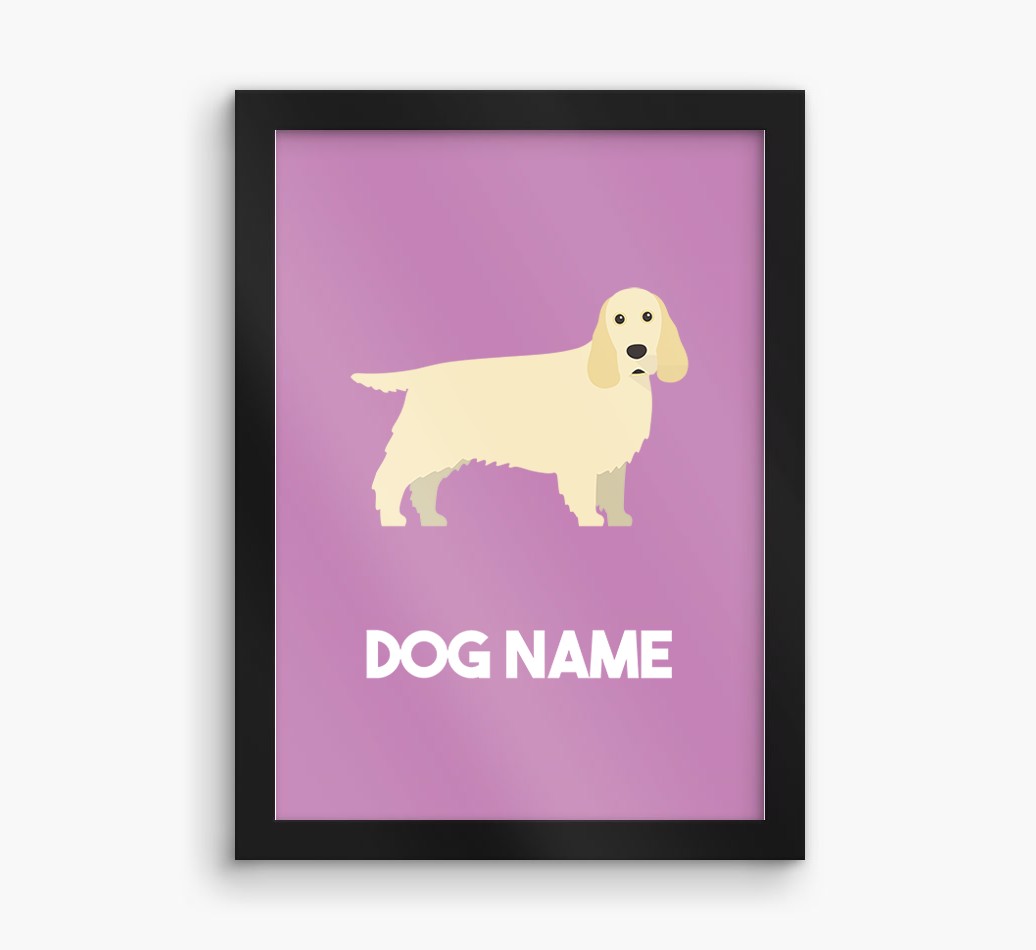 Dog Name & Profile: Personalised {breedFullName} Framed Print