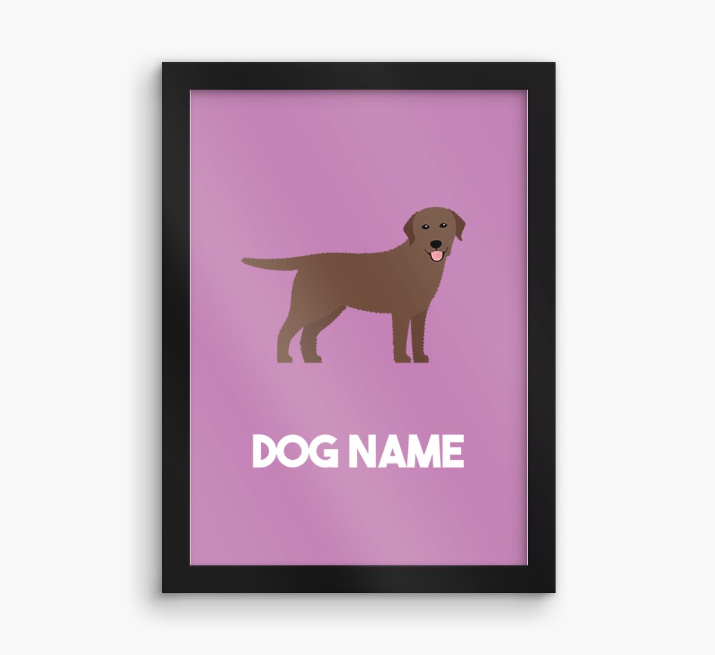 Dog Name & Profile: Personalised {breedFullName} Framed Print