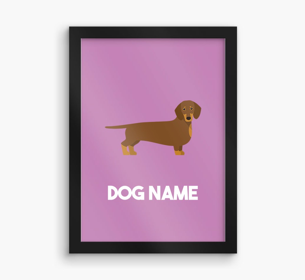 Dog Name & Profile: Personalised {breedFullName} Framed Print
