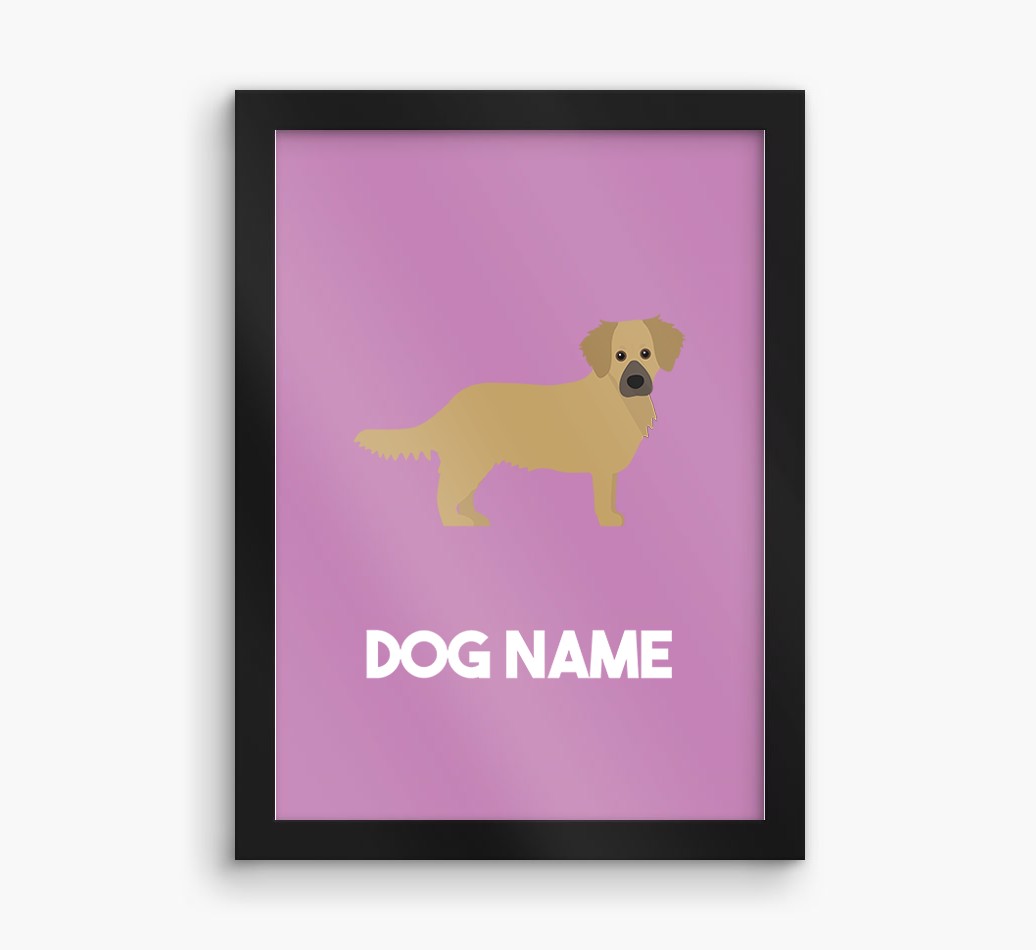 Dog Name & Profile: Personalised {breedFullName} Framed Print