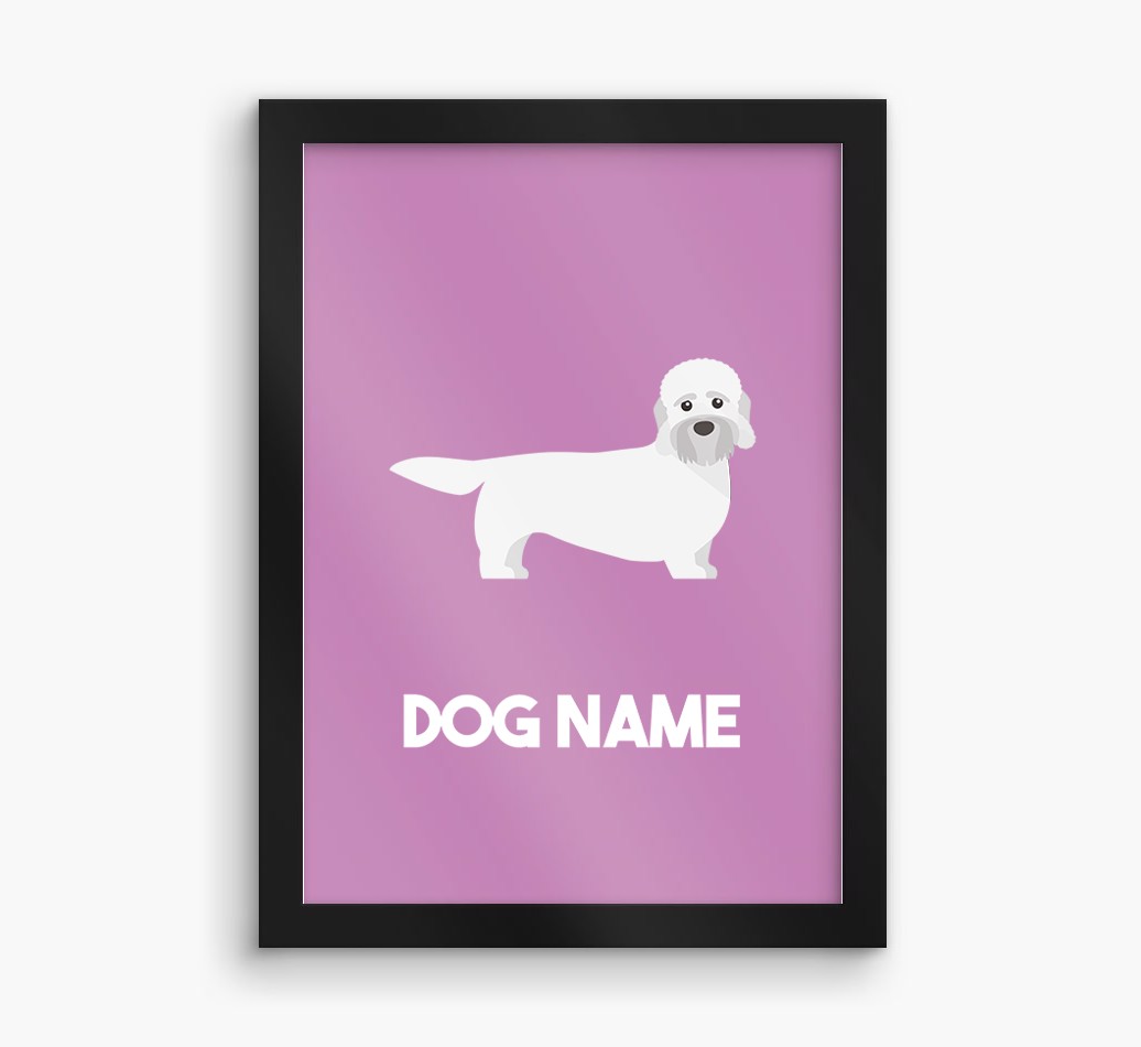 Dog Name & Profile: Personalised {breedFullName} Framed Print