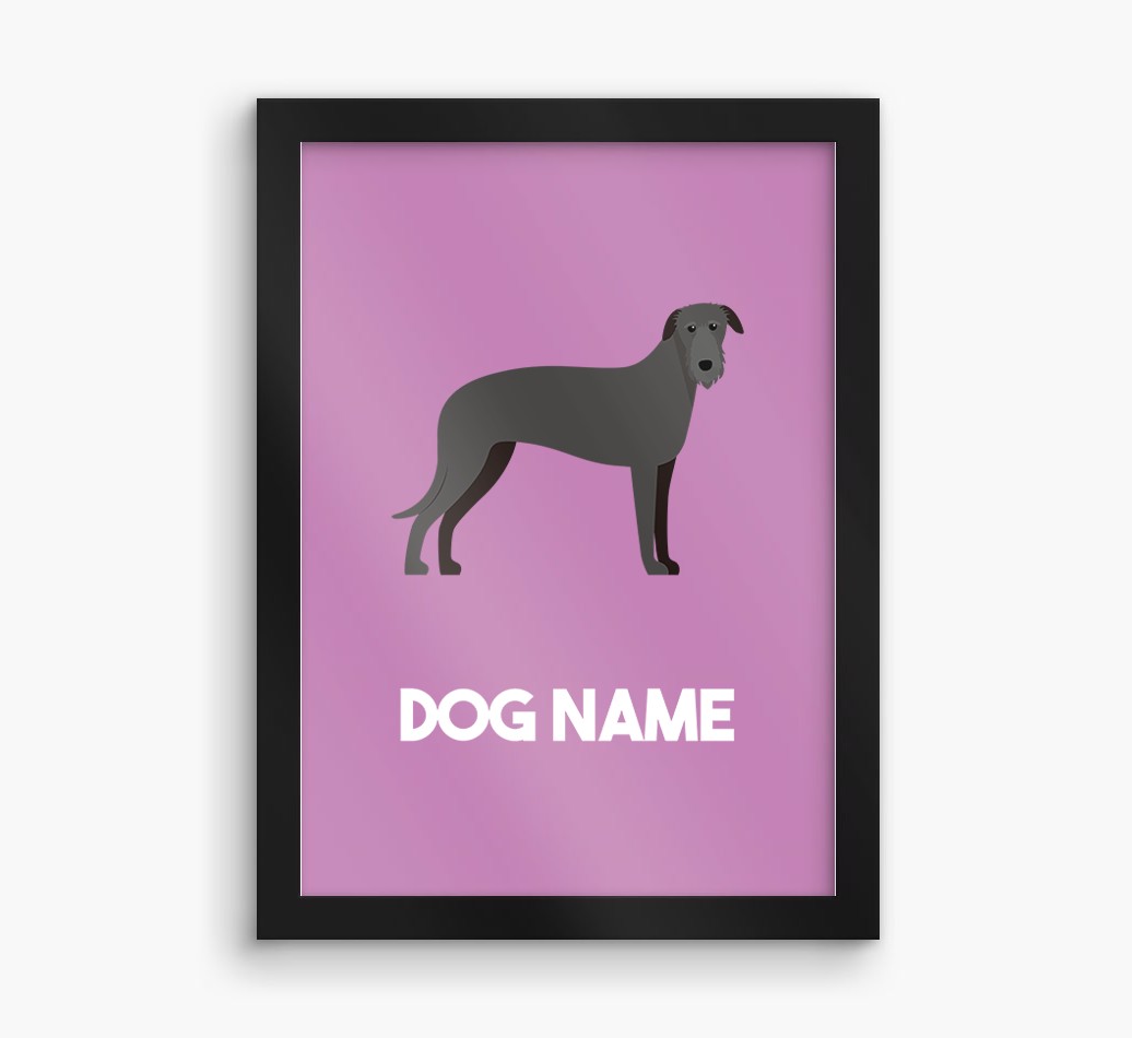 Dog Name & Profile: Personalised {breedFullName} Framed Print