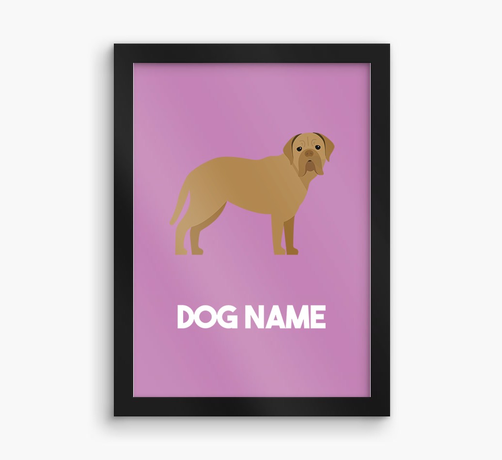 Dog Name & Profile: Personalised {breedFullName} Framed Print