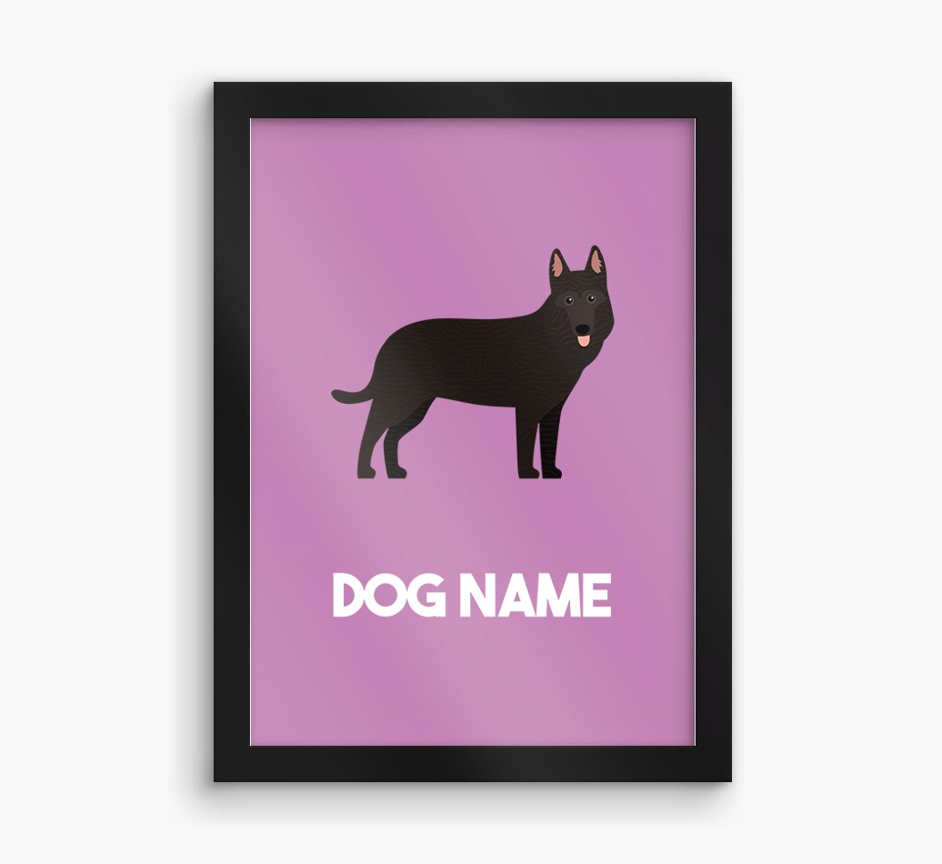 Dog Name & Profile: Personalised {breedFullName} Framed Print