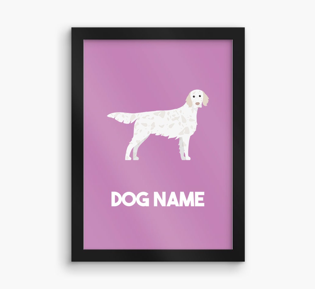 Dog Name & Profile: Personalised {breedFullName} Framed Print