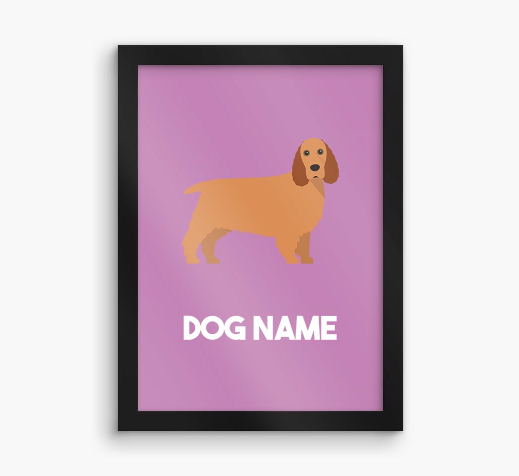 Dog Name & Profile: Personalised {breedFullName} Framed Print