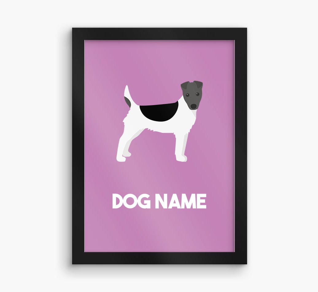Dog Name & Profile: Personalised {breedFullName} Framed Print