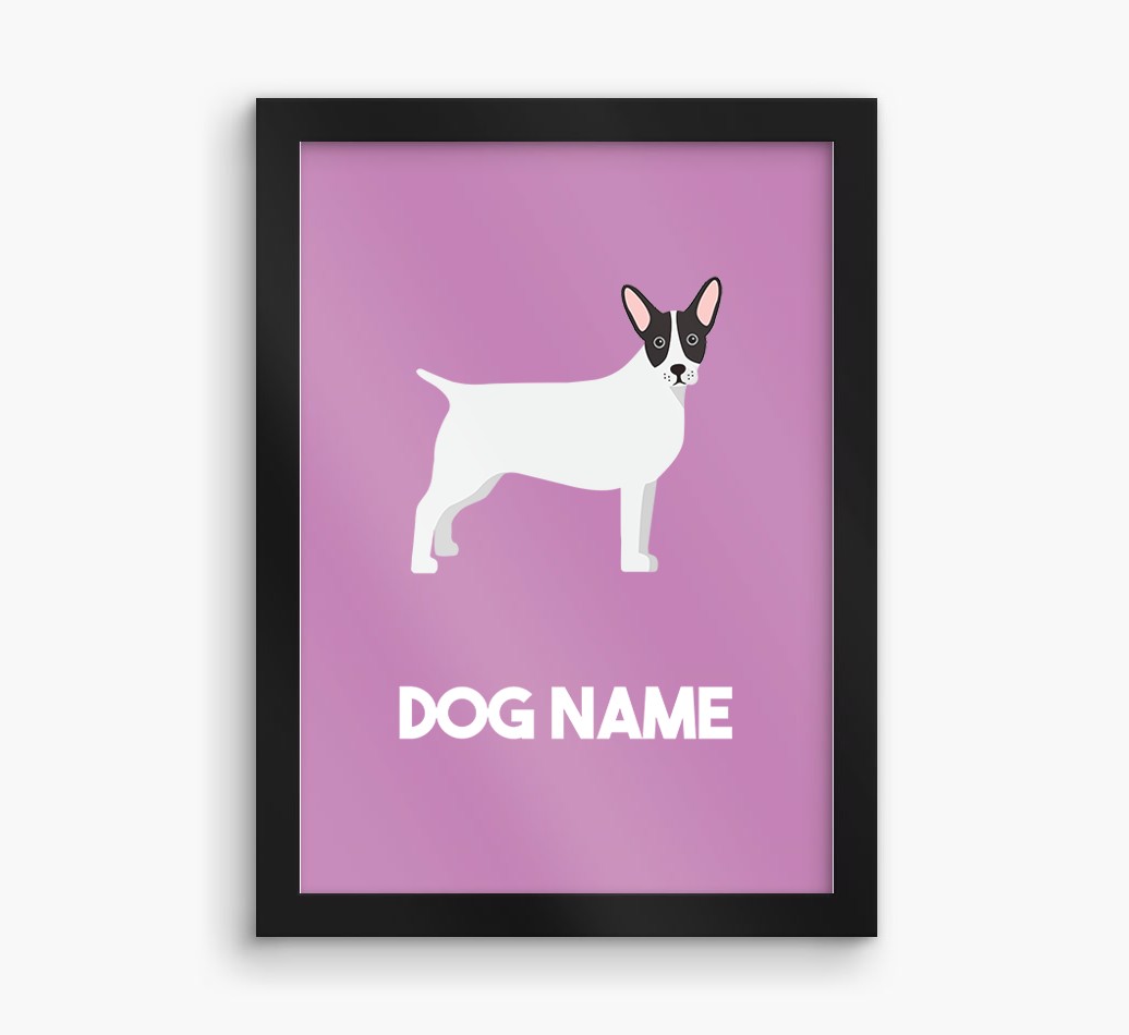 Dog Name & Profile: Personalised {breedFullName} Framed Print