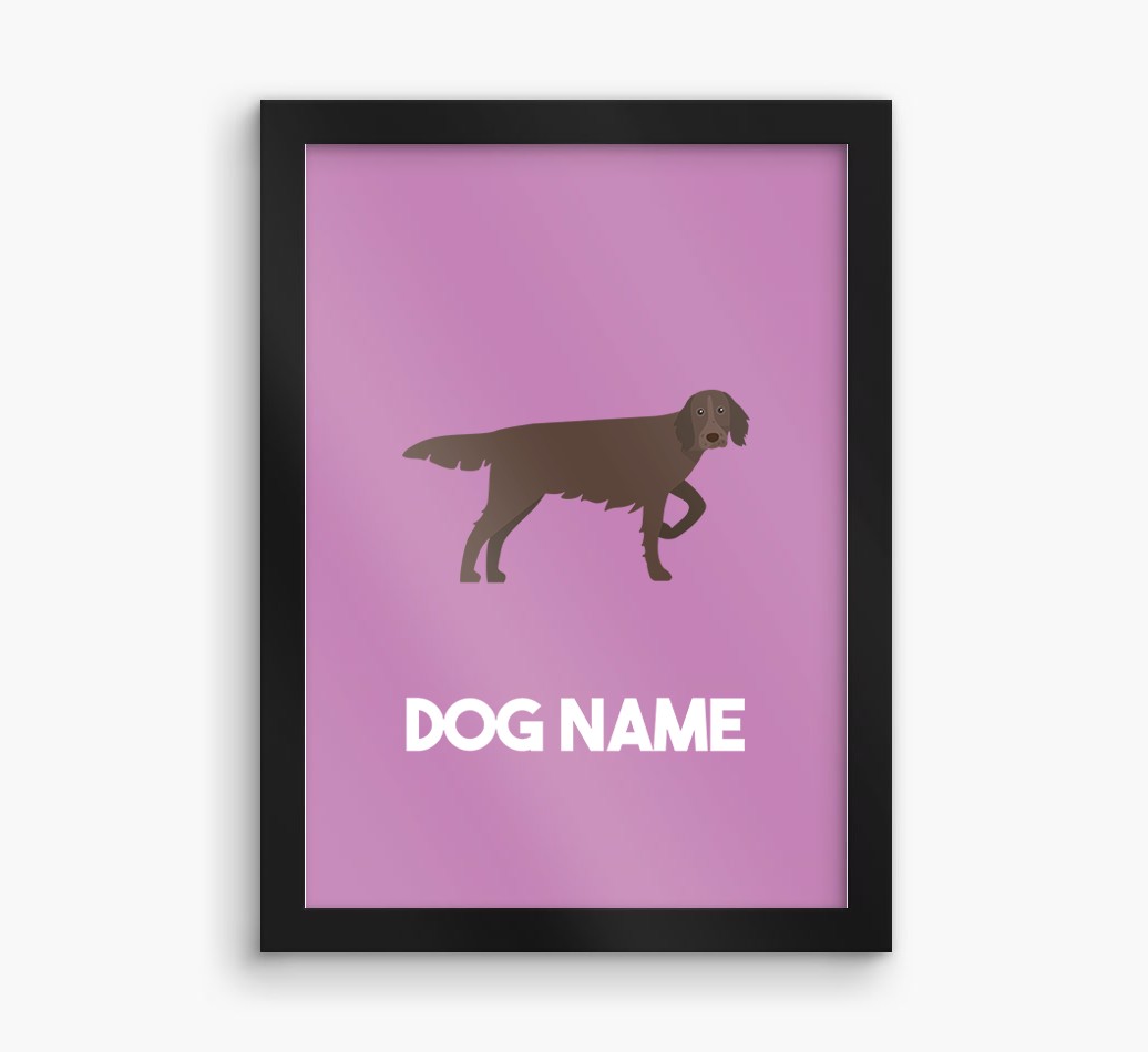 Dog Name & Profile: Personalised {breedFullName} Framed Print