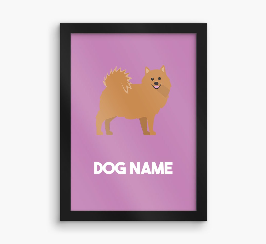 Dog Name & Profile: Personalised {breedFullName} Framed Print