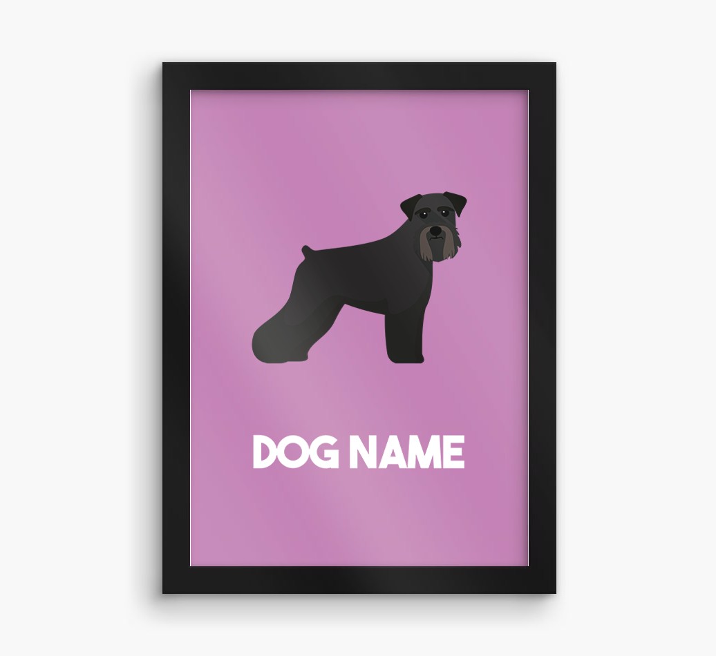 Dog Name & Profile: Personalised {breedFullName} Framed Print