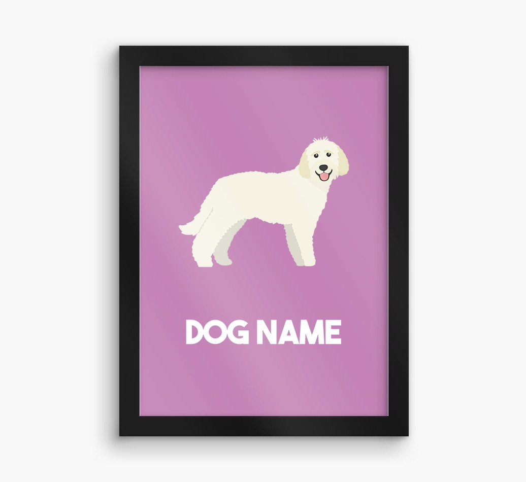 Dog Name & Profile: Personalized {breedFullName} Framed Print