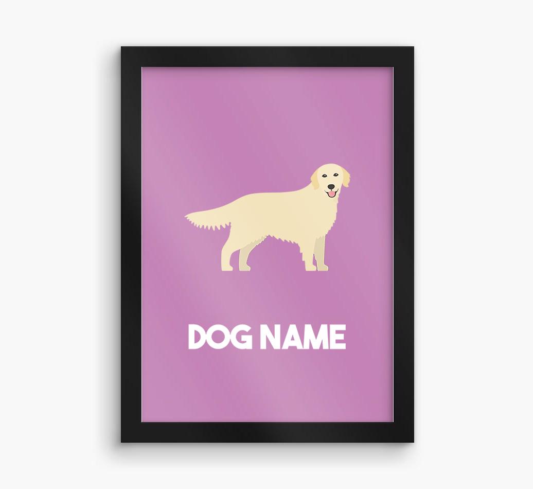 Dog Name & Profile: Personalized {breedFullName} Framed Print