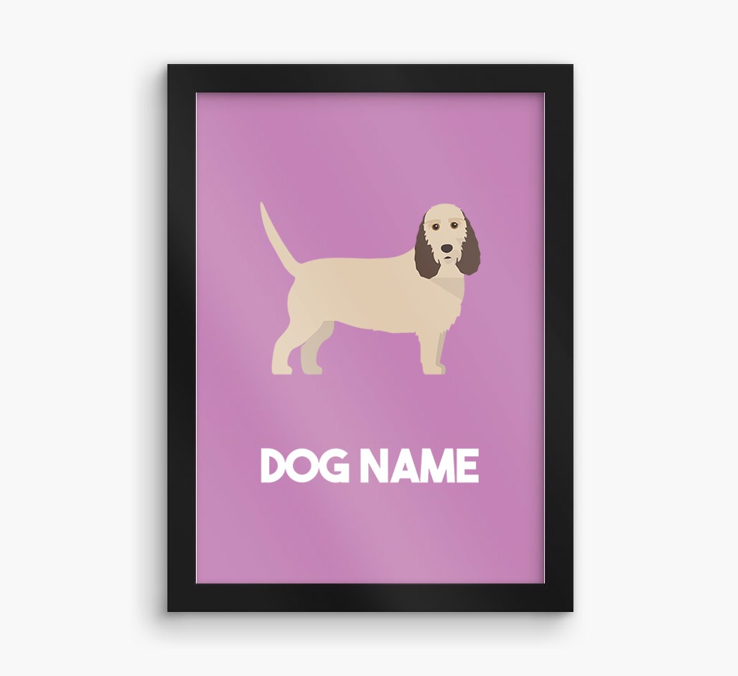 Dog Name & Profile: Personalised {breedFullName} Framed Print