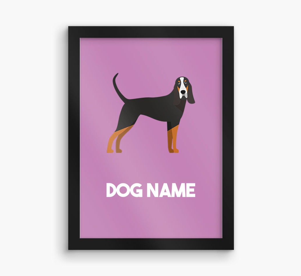 Dog Name & Profile: Personalised {breedFullName} Framed Print