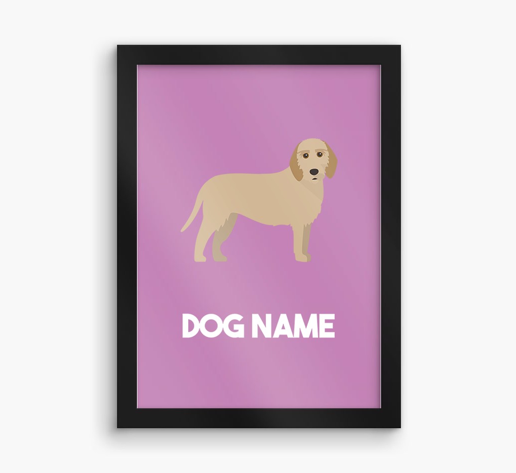 Dog Name & Profile: Personalised {breedFullName} Framed Print