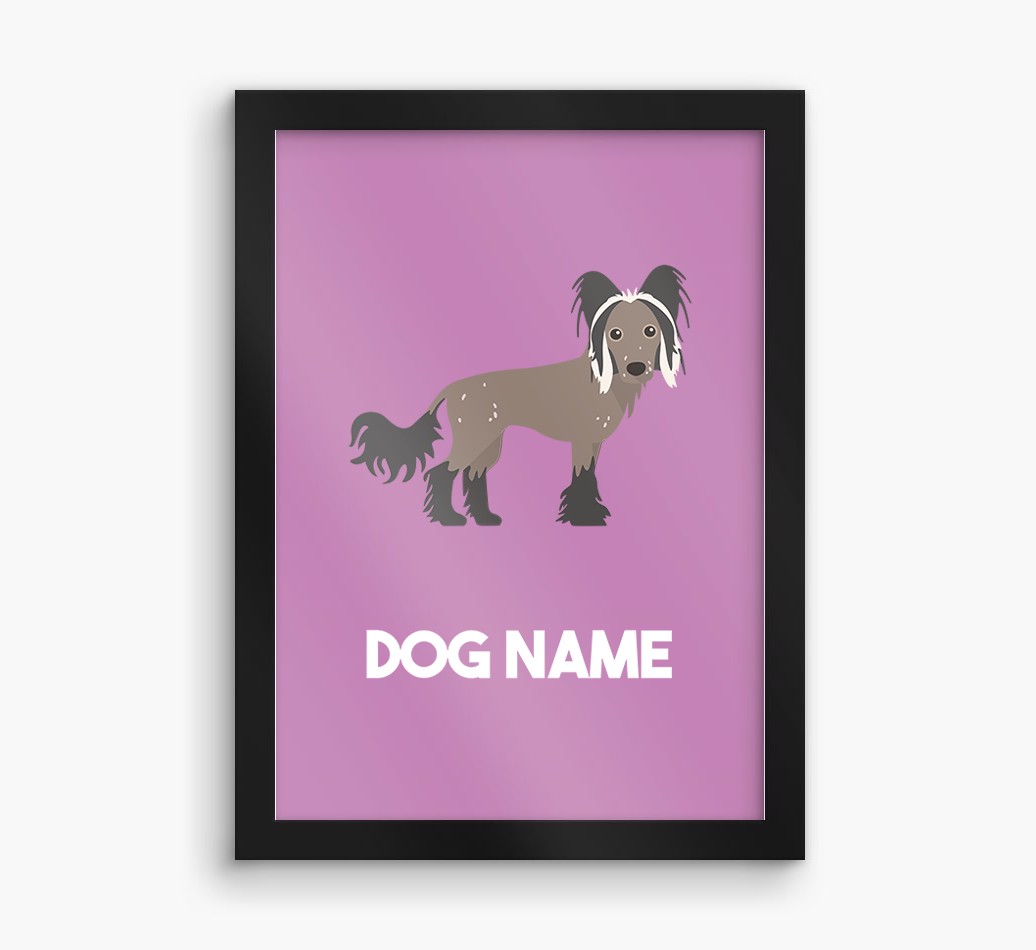 Dog Name & Profile: Personalised {breedFullName} Framed Print