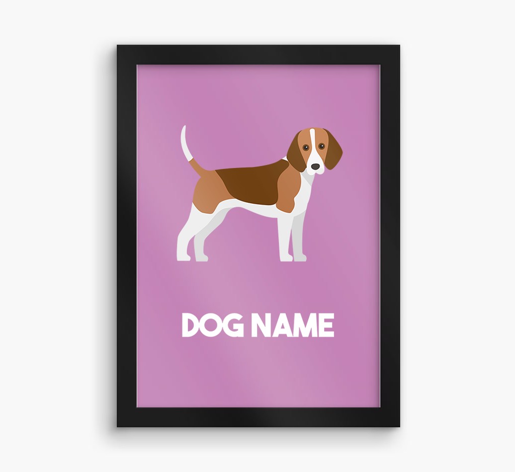 Dog Name & Profile: Personalized {breedFullName} Framed Print