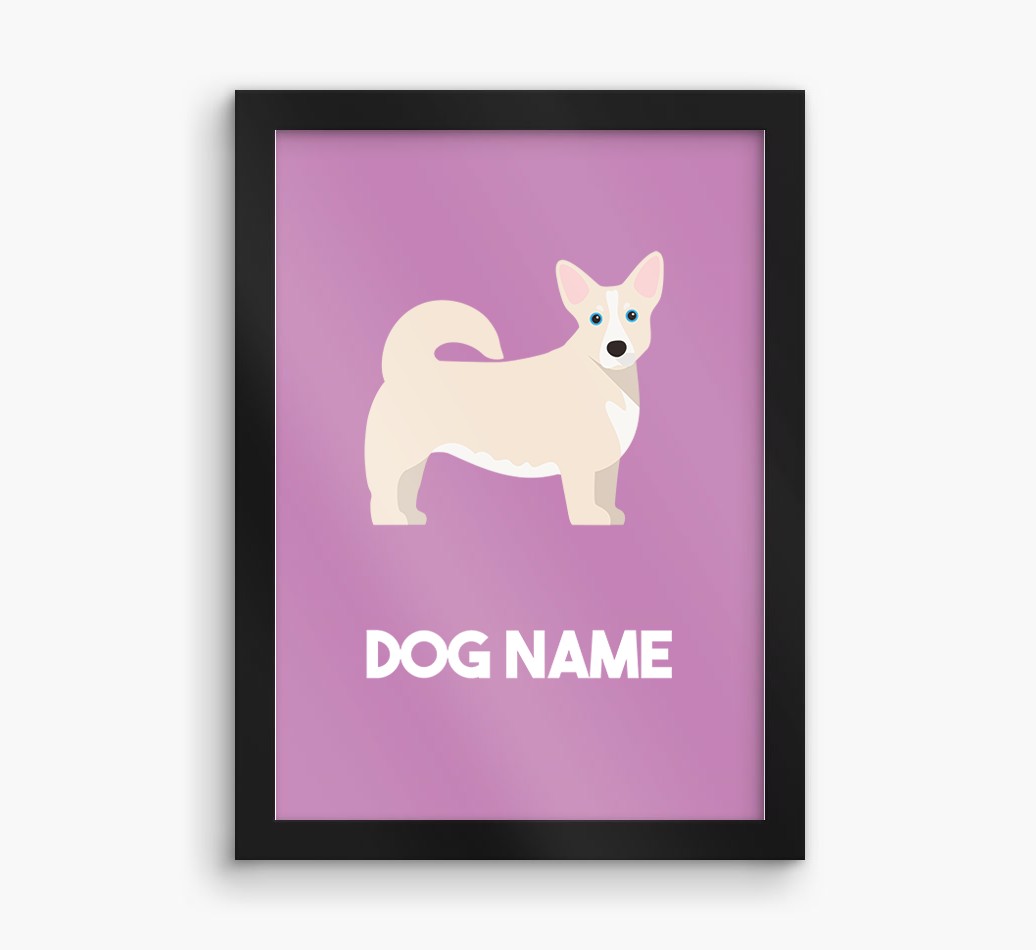 Dog Name & Profile: Personalised {breedFullName} Framed Print