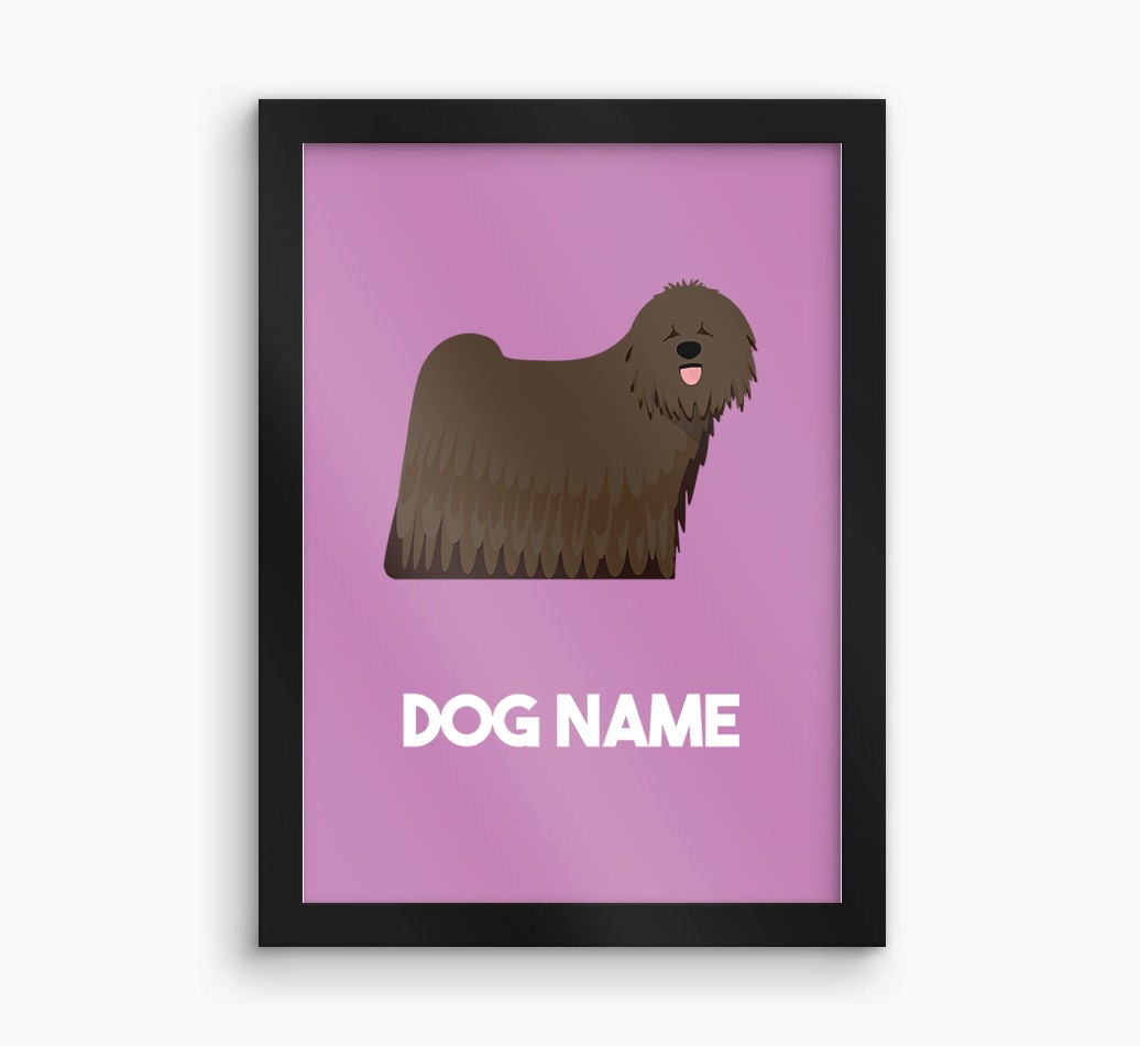 Dog Name & Profile: Personalised {breedFullName} Framed Print