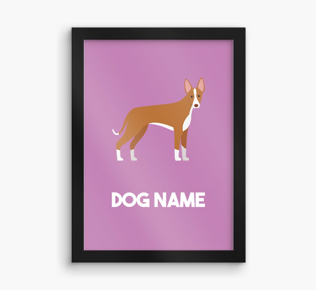 Dog Name & Profile: Personalised {breedFullName} Framed Print