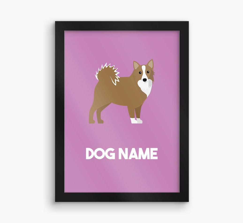 Dog Name & Profile: Personalised {breedFullName} Framed Print