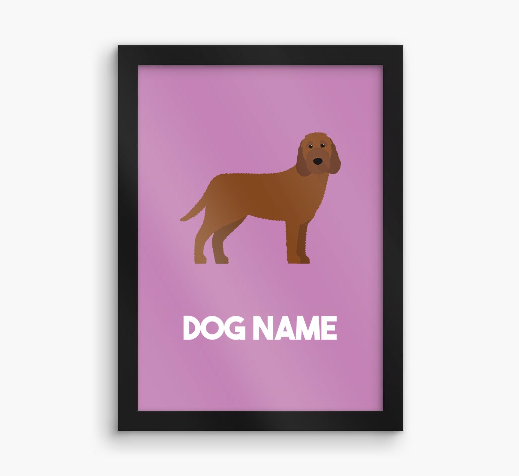 Dog Name & Profile: Personalised {breedFullName} Framed Print