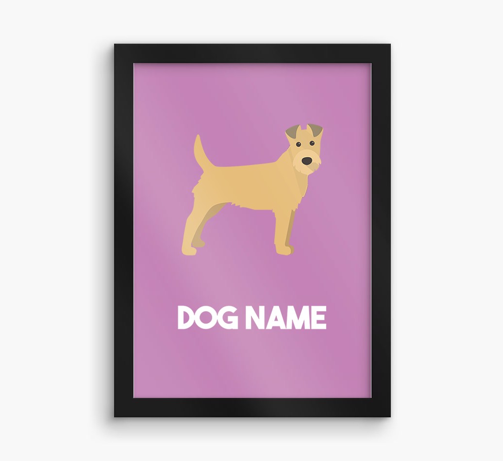 Dog Name & Profile: Personalised {breedFullName} Framed Print