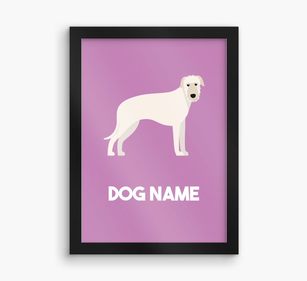 Dog Name & Profile: Personalised {breedFullName} Framed Print