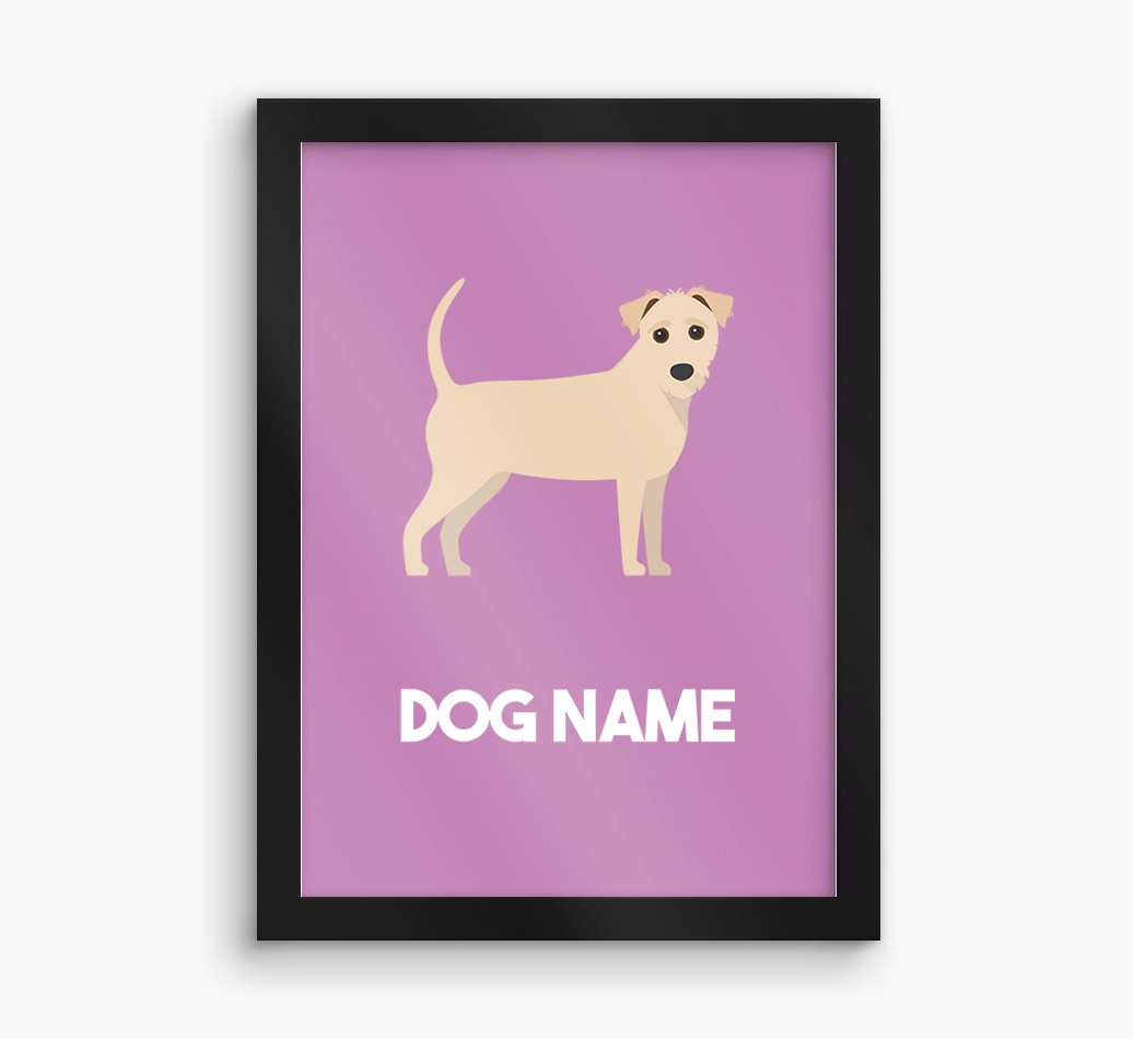 Dog Name & Profile: Personalised {breedFullName} Framed Print