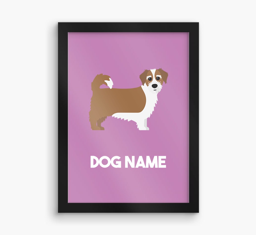 Dog Name & Profile: Personalised {breedFullName} Framed Print