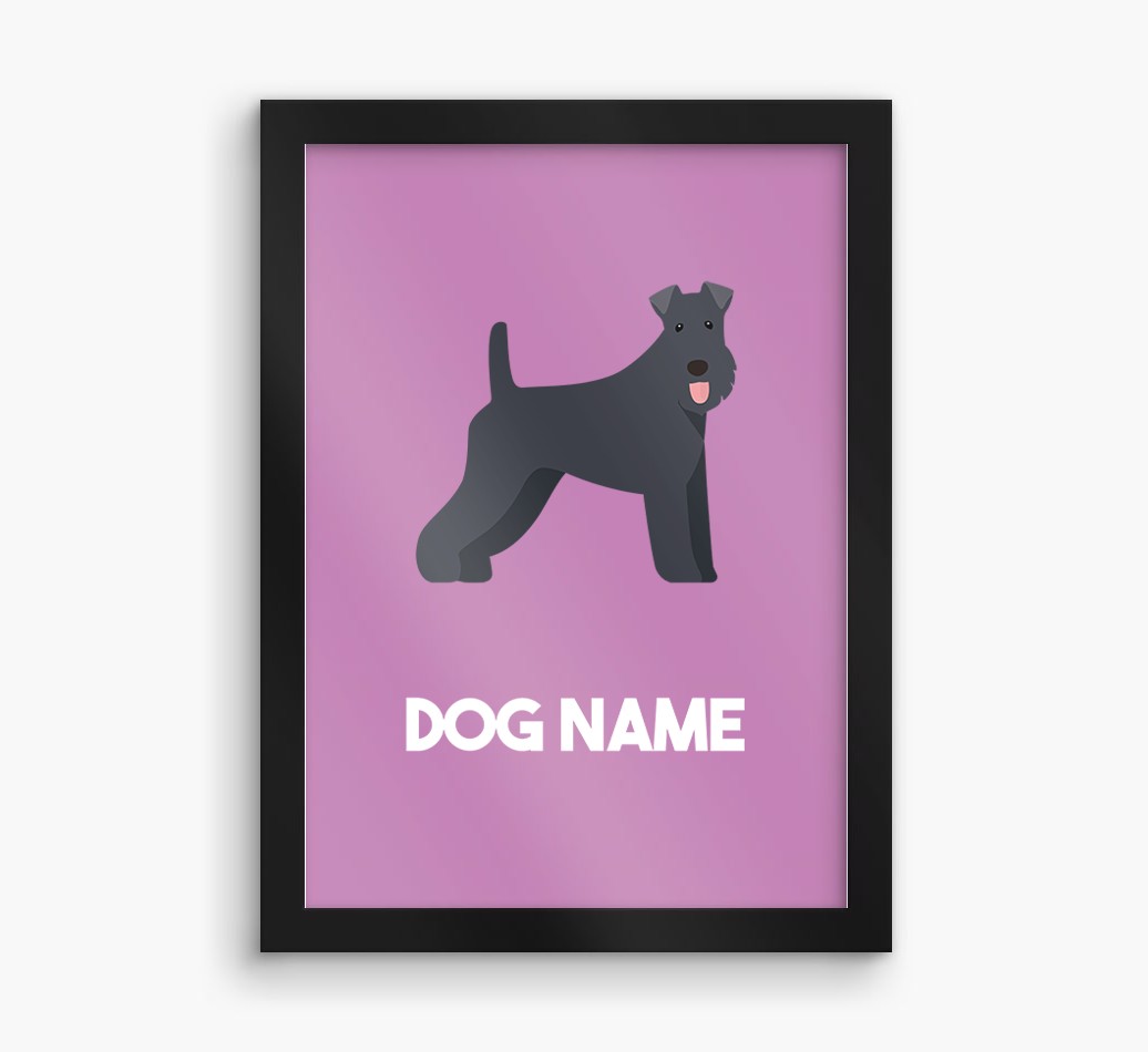 Dog Name & Profile: Personalised {breedFullName} Framed Print