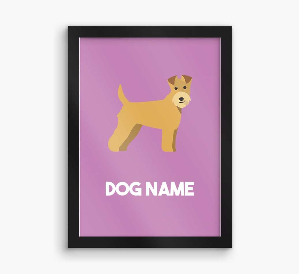Dog Name & Profile: Personalized {breedFullName} Framed Print