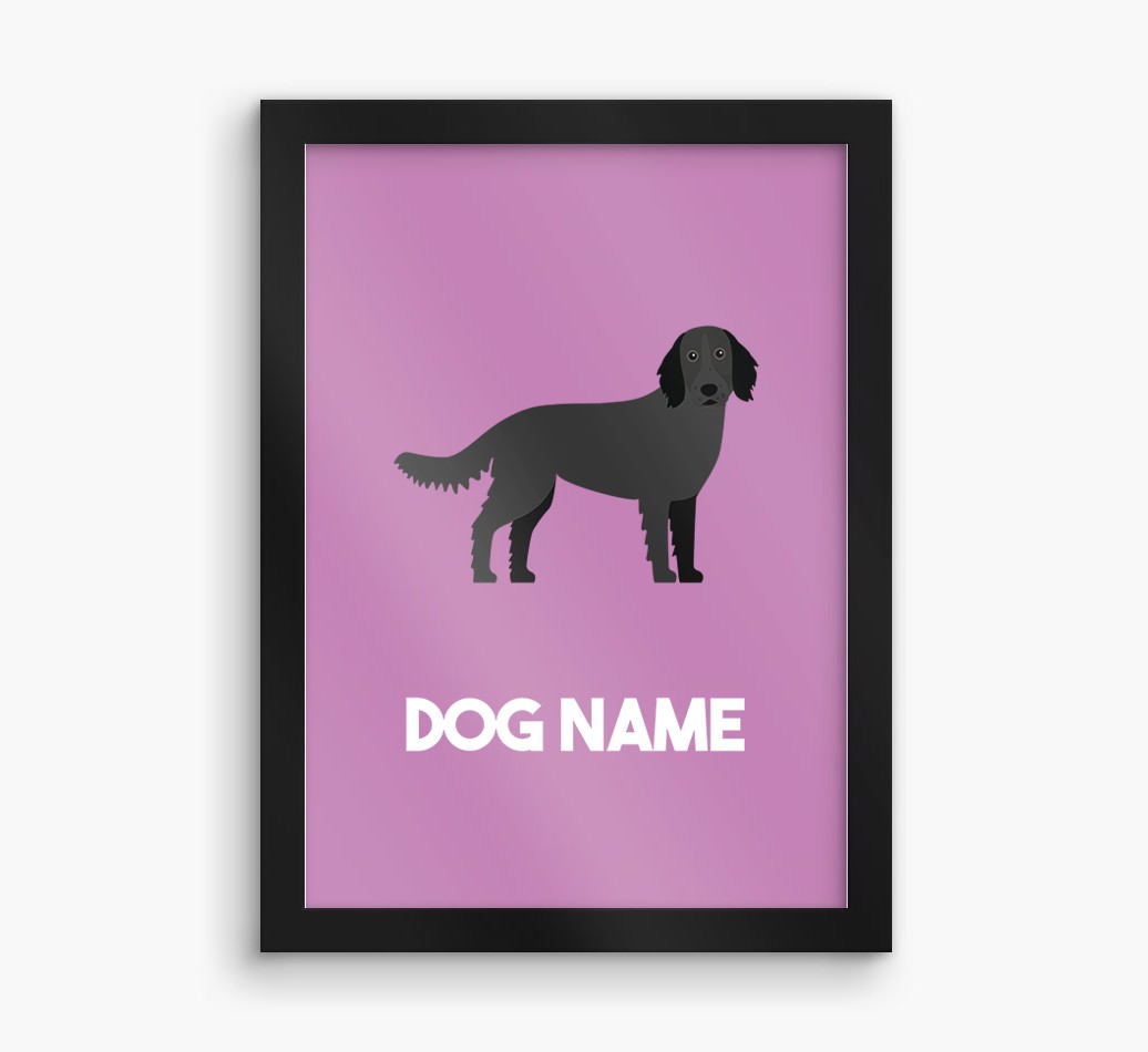 Dog Name & Profile: Personalised {breedFullName} Framed Print