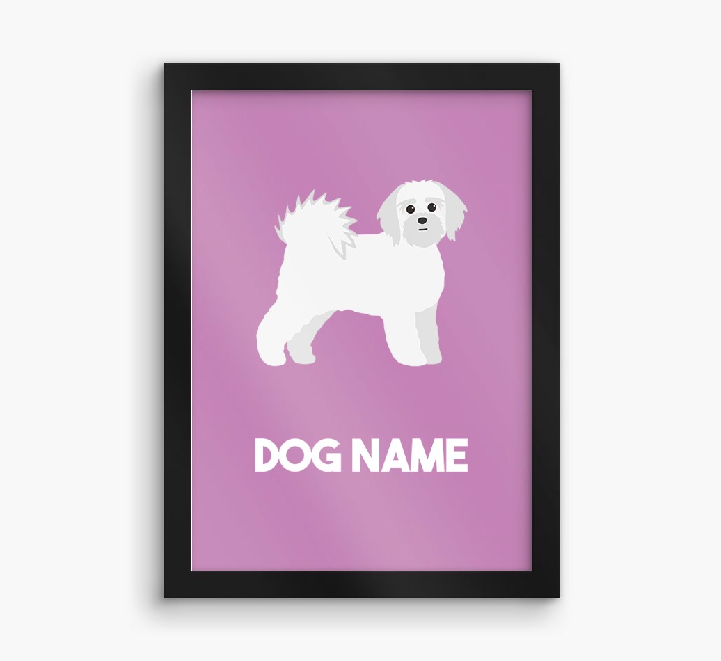 Dog Name & Profile: Personalised {breedFullName} Framed Print