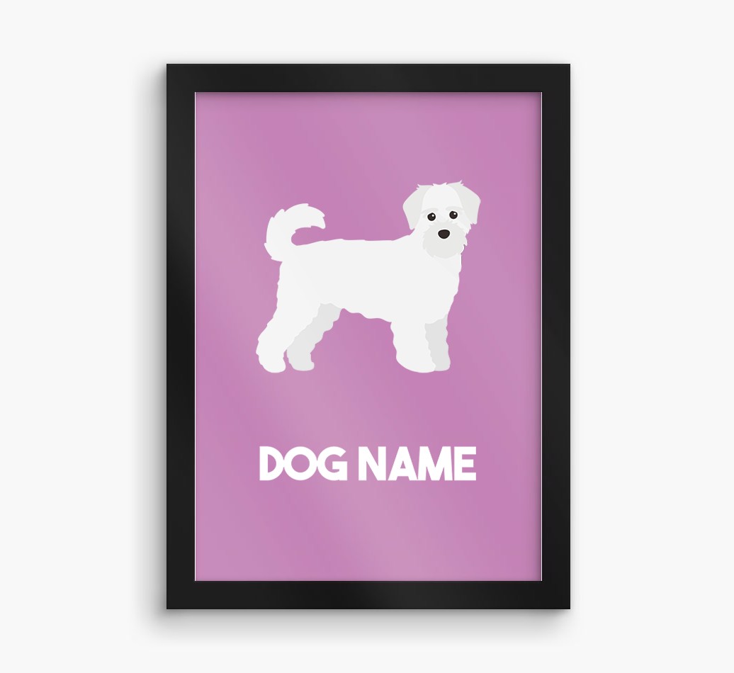 Dog Name & Profile: Personalised {breedFullName} Framed Print
