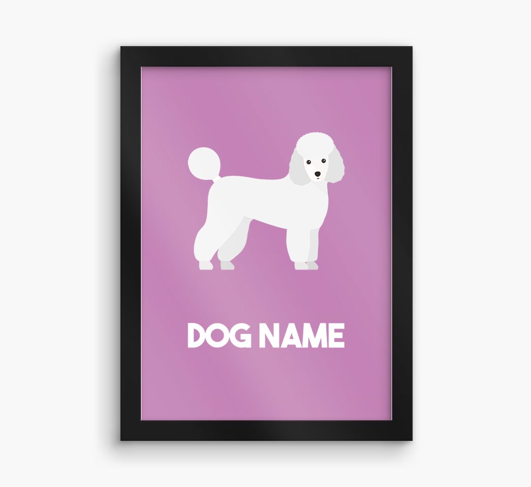 Dog Name & Profile: Personalised {breedFullName} Framed Print