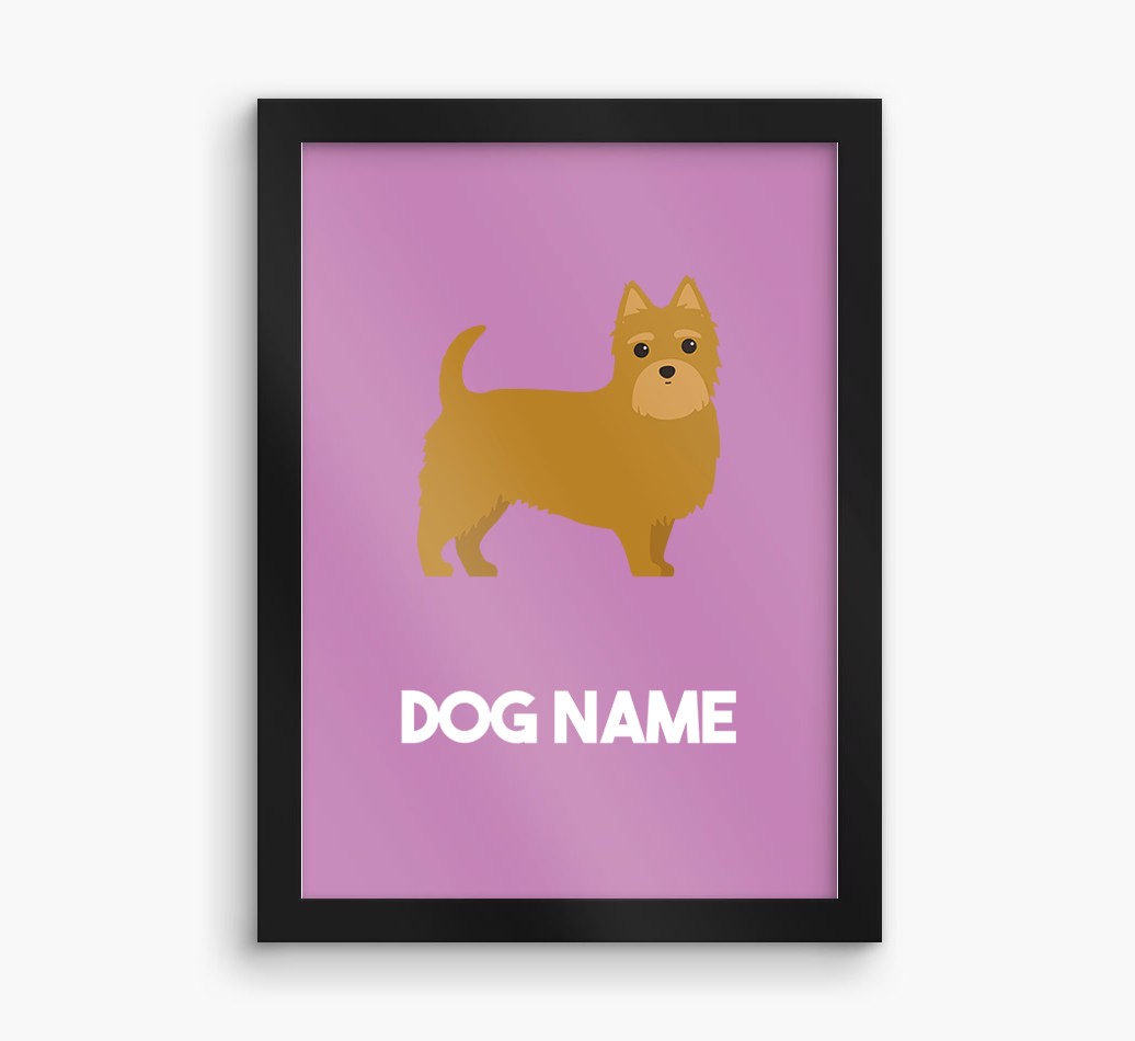 Dog Name & Profile: Personalised {breedFullName} Framed Print