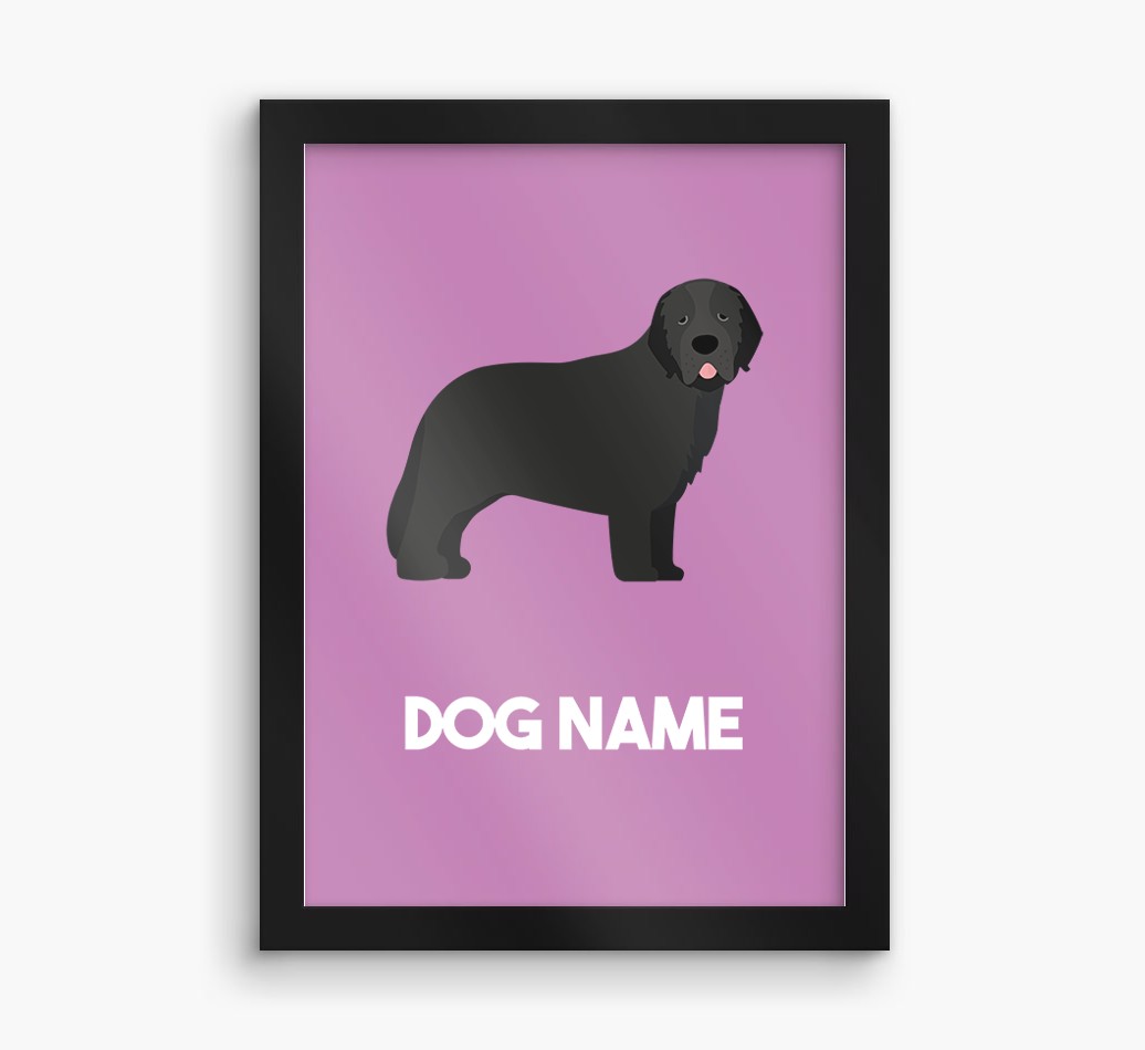 Dog Name & Profile: Personalised {breedFullName} Framed Print