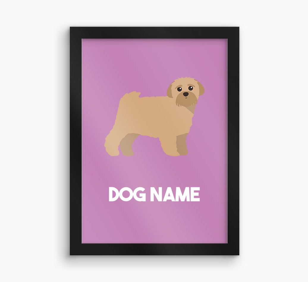 Dog Name & Profile: Personalised {breedFullName} Framed Print
