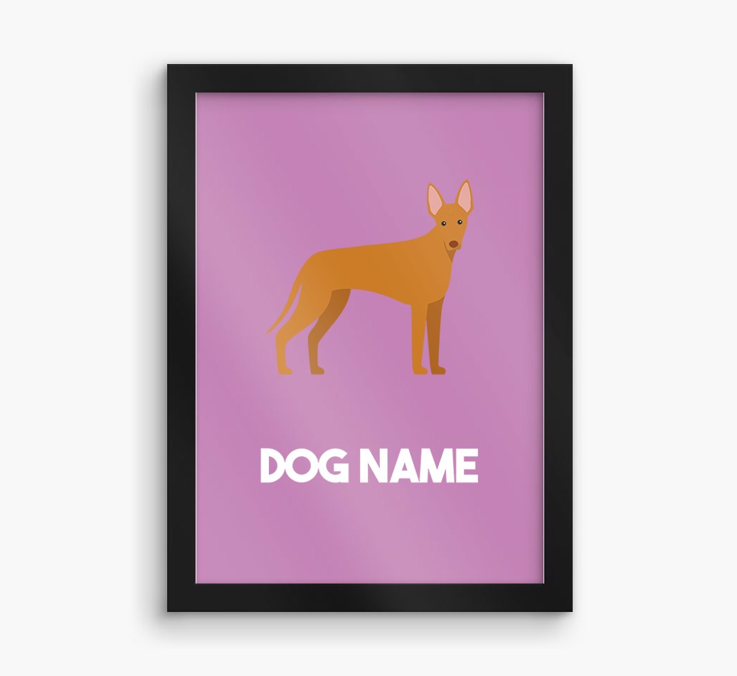 Dog Name & Profile: Personalized {breedFullName} Framed Print