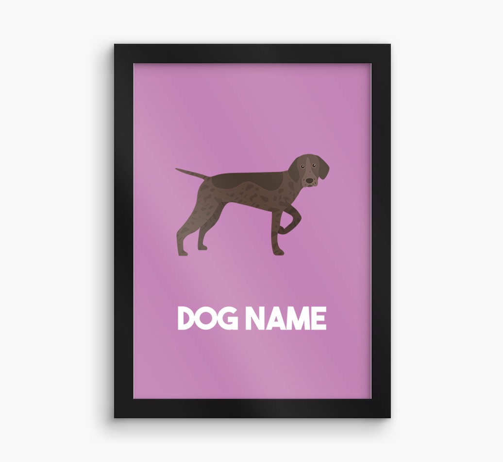 Dog Name & Profile: Personalised {breedFullName} Framed Print