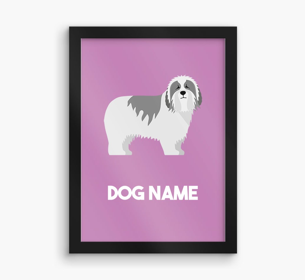 Dog Name & Profile: Personalised {breedFullName} Framed Print