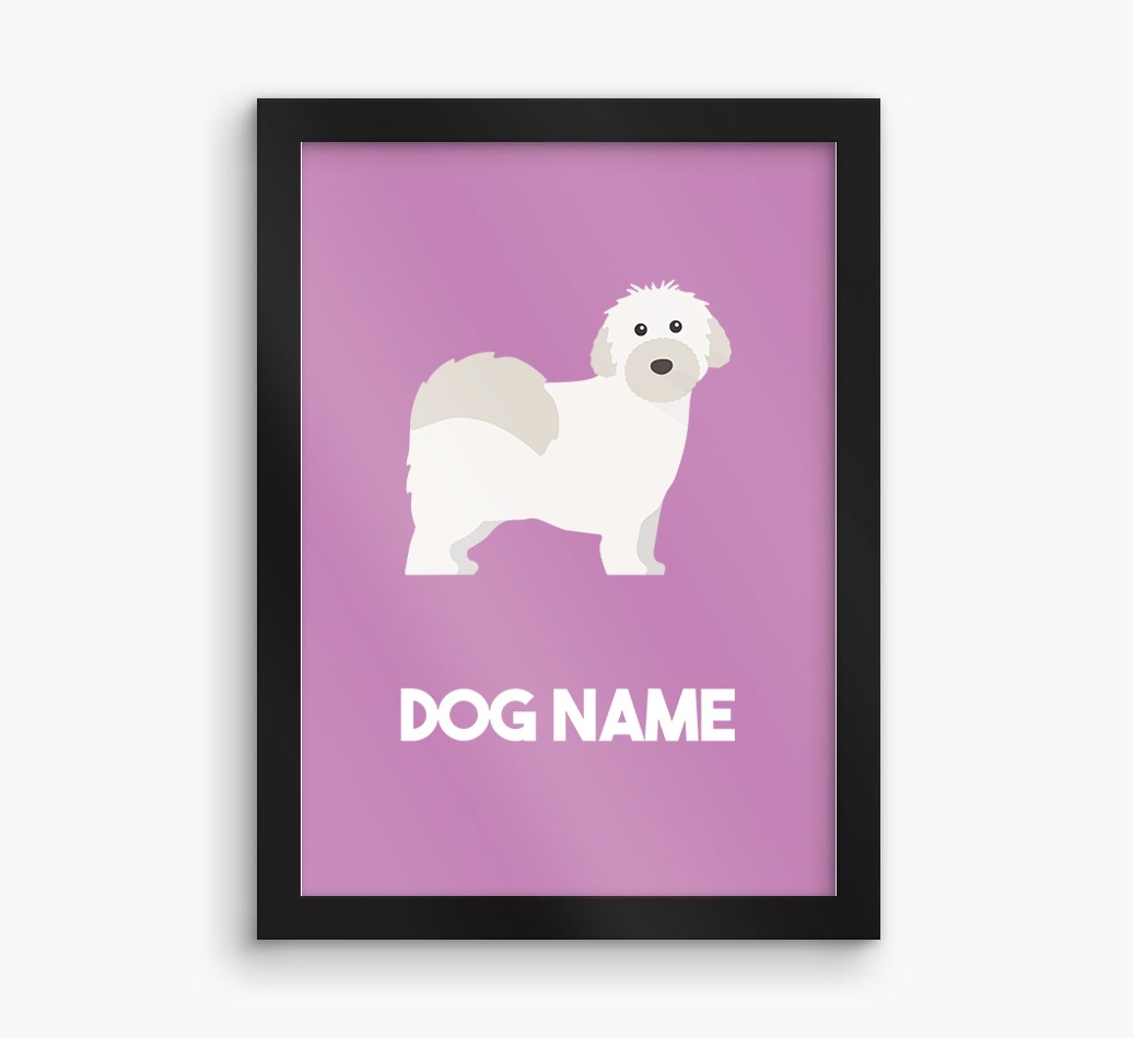 Dog Name & Profile: Personalized {breedFullName} Framed Print