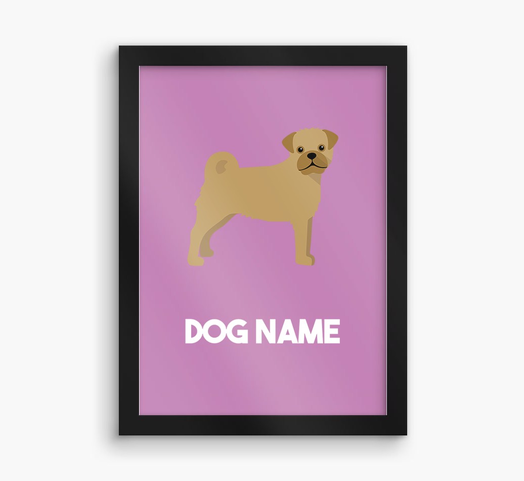 Dog Name & Profile: Personalised {breedFullName} Framed Print