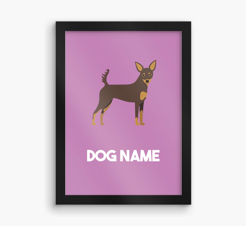 Dog Name & Profile: Personalised {breedFullName} Framed Print